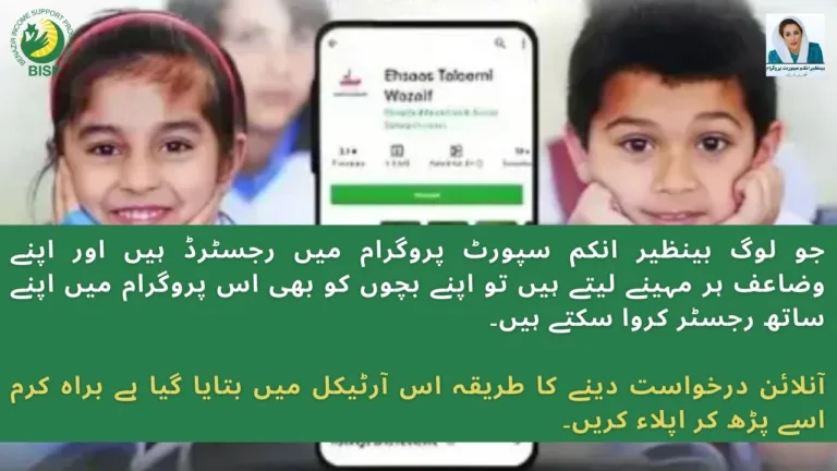 Benazir Taleemi Wazaif Apply Online Registration 4 Easy Steps 3 Apply Online for BISP Taleemi Wazaif Programme